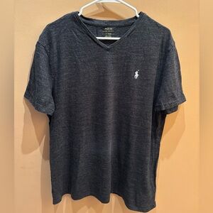 Polo Ralph Lauren V Neck Black Short Sleeve T-Shirt Large